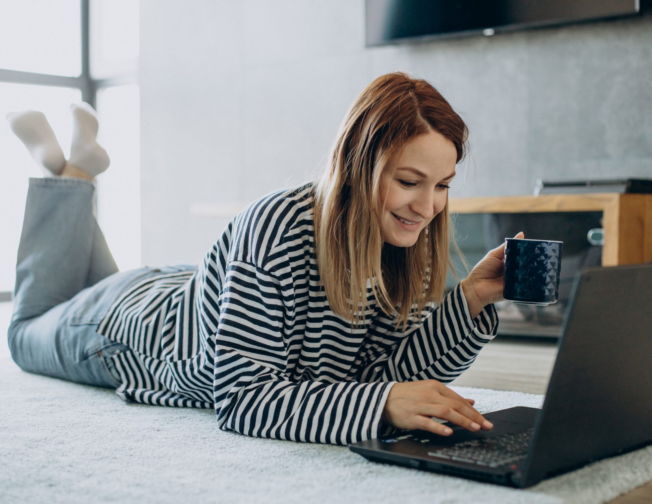 Young woman on laptop