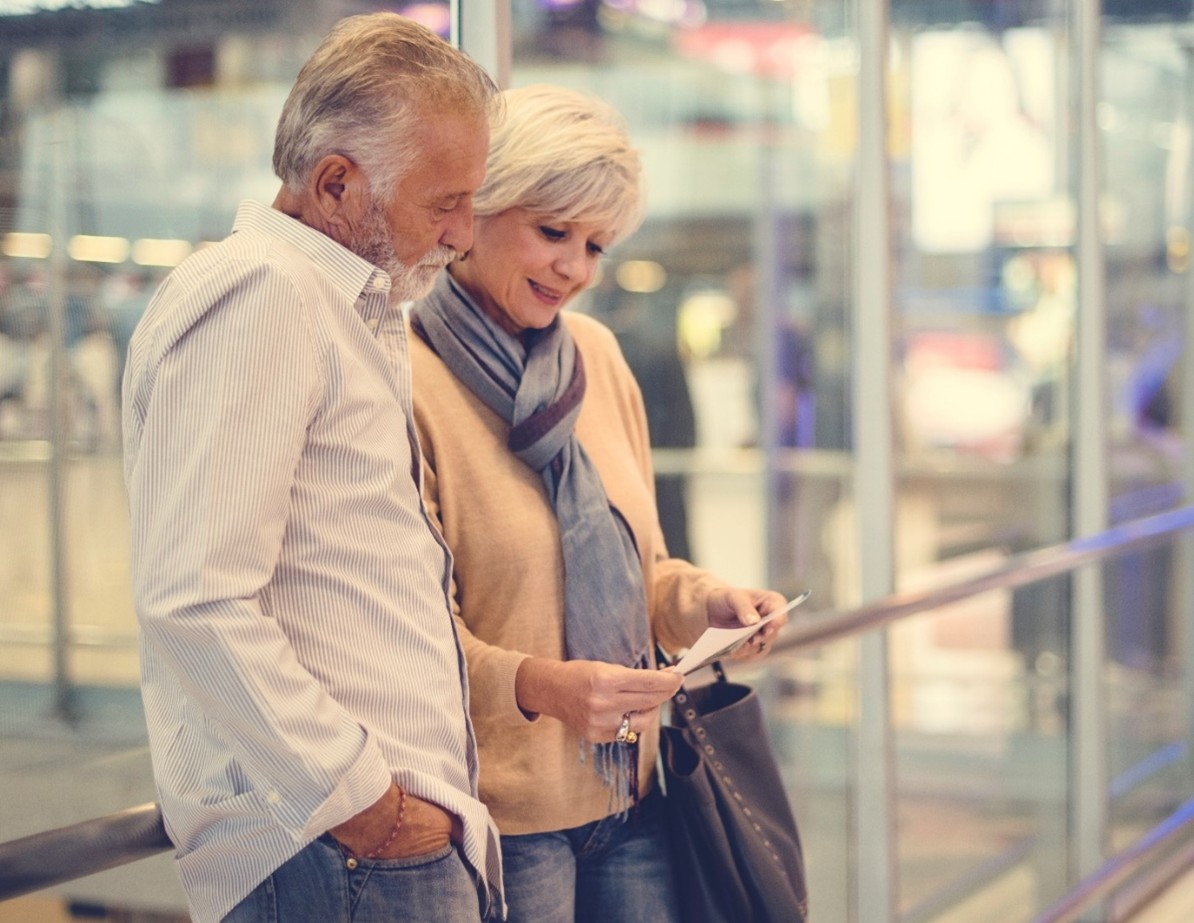 pensioners at airport