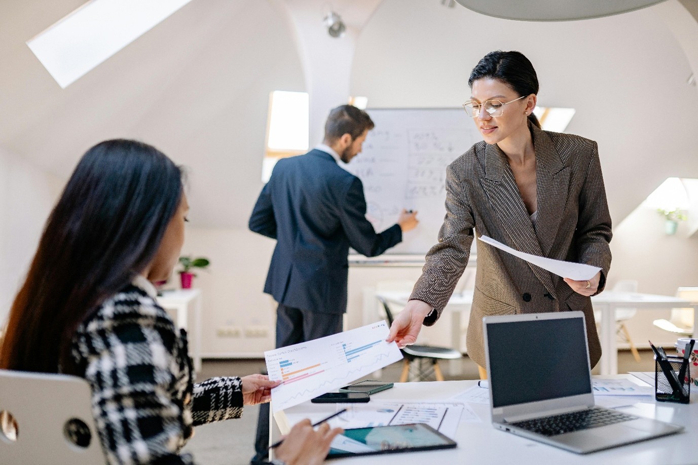 Colleagues working in an office